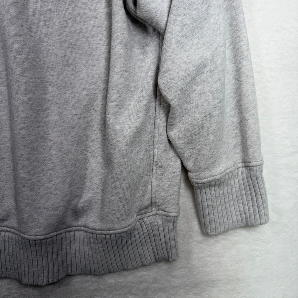 aerie L Down To Earth Quarter Zip Sweatshirt Overisized Gray Relaxed Fit Cozy - Picture 4 of 14